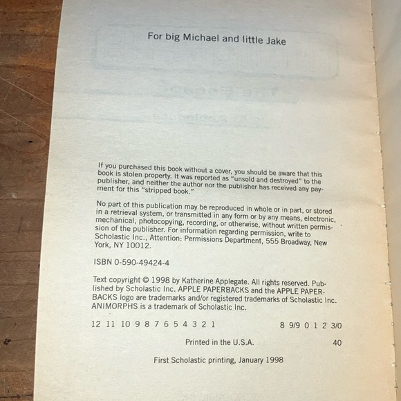 Vintage Animorphs children’s series- book #15 The Escape - Picture 6 of 7